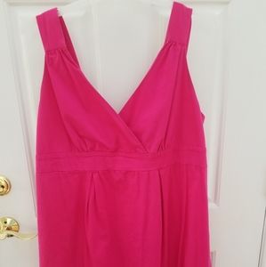 Hot pink sleeveless dress